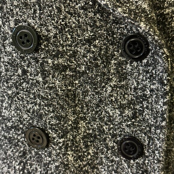 Calvin Klein Classic Double Breasted Large Buttons Wool Blend Jacket Size 12 - Picture 13 of 16